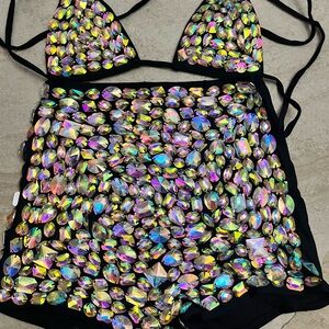 *New* Holographic Gemstone Bikini Set
